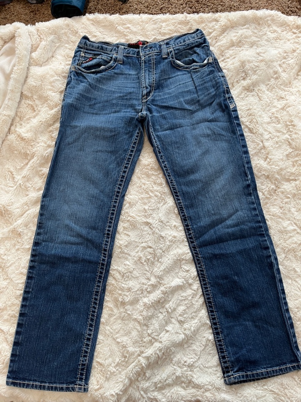 Ariat Flame Resistant M3 Loose Men's Medium Blue Straight Jeans